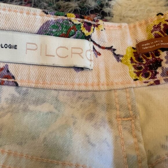 Anthropologie Pilcro Floral High Rise Cigarette Jeans -- Size 28 - Picture 2 of 8